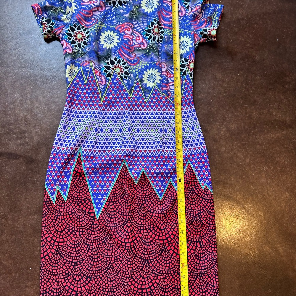 Mah Na Mah Na by Jen Kao vibrant psychedelic dress- size 8 - Picture 13 of 14